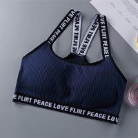 Kobiety biustonosz zestaw majtki seksowny biustonosz nieusztywniany Push Up kobieta Fitness bezszwowa bielizna bielizna sportowa biustonosz zestaw koszulka typu Crop top 4